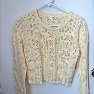 LoveShackFancy sweater, white / cream colored, size M